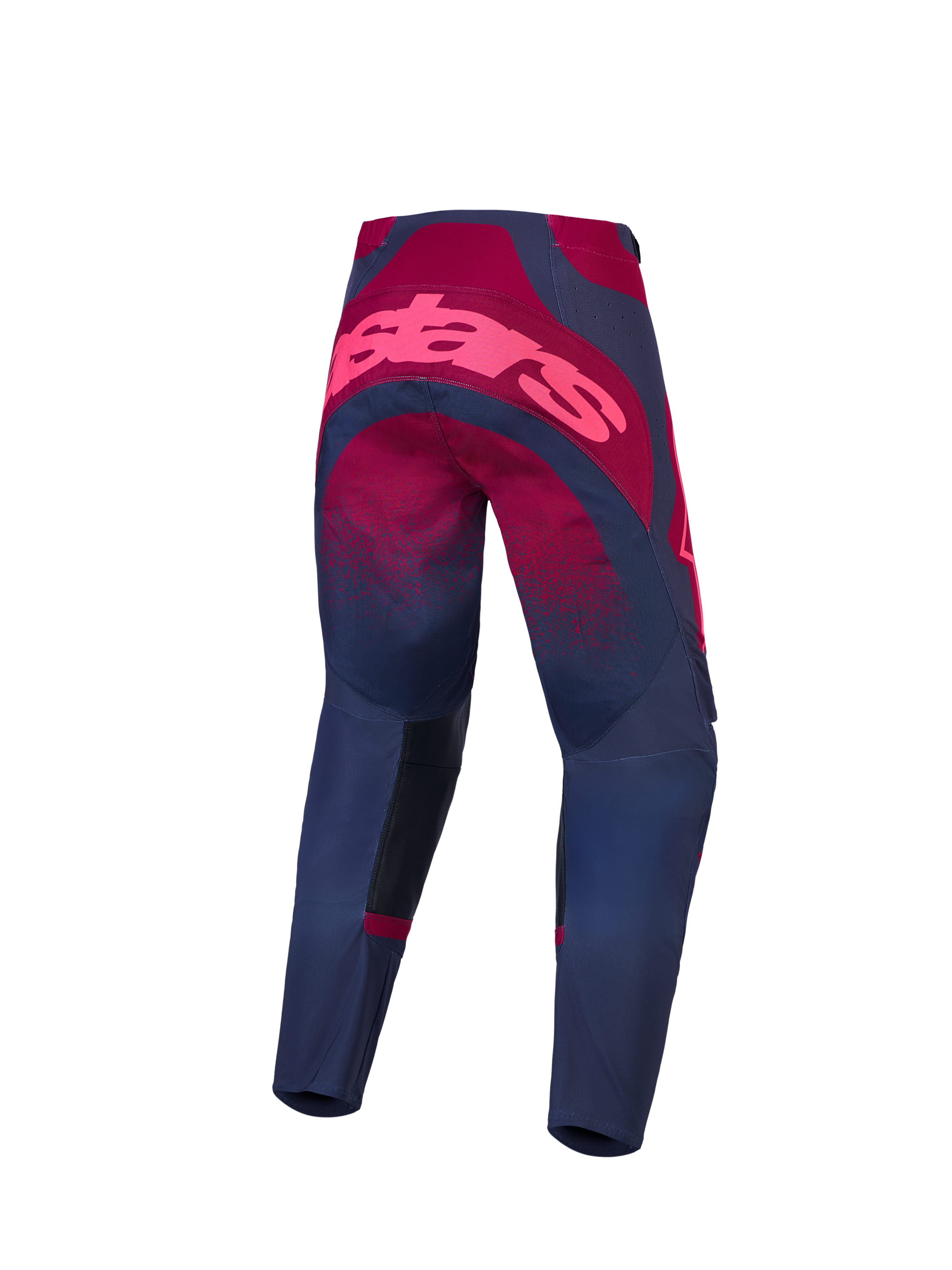 Alpinestars Stella Techstar Swan byxor, motocrossbyxor för dam, karmosinröda och mörkgrå, slitstark racingpassform med grafisk logotyp på sätet, optimerade för terrängkörning