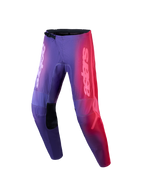 Alpinestars Stella Fluid Kepler motocrossbyxor för dam, lila och röd gradient, teknisk design för terrängkörning med astars-branding och svarta knäpaneler.