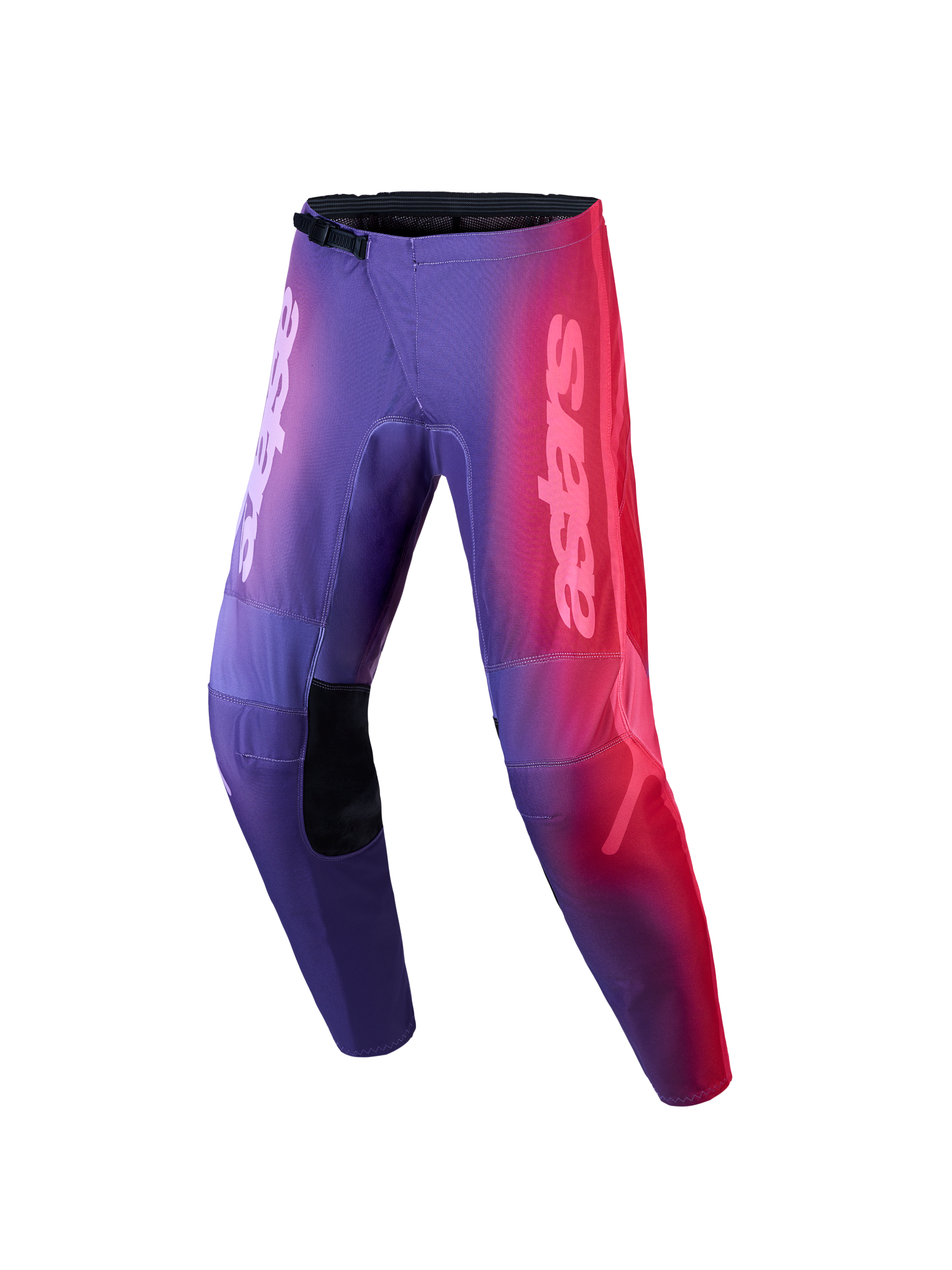 Alpinestars Stella Fluid Kepler byxor, lila och rouge röd gradient, motocrossbyxor för dam med ergonomiskt förböjda ben.