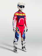 Alpinestars Supertech Dyna tröja och gear set, röd och marinblå motocrossutrustning för terrängkörning på proffsnivå