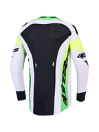 Alpinestars 2027 Supertech Dyna tröja AND Gear Set, grön och svart motocrosströja med laserskuren ryggventilation.