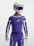 Alpinestars Supertech Vesta tröja, motocrosströja för herrar, mörkblå och vit, stretchmesh med laserutskuren ventilation.