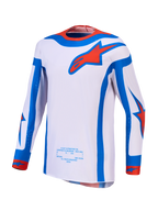 Alpinestars Supertech Vesta tröja och utrustningsset, motocrosströja för herr, ljuslila, röd och blå, atletisk passform.
