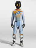 Alpinestars Techstar Maven gear set, dammblå och orange motocross-outfit för herr, atletisk passform för terrängkörning