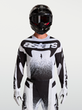 Alpinestars Techstar Swan tröja, vit och svart motocrosströja för herr med atletisk passform och stretchmaterial.