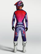 Alpinestars Racer Air Hunt Jersey, Men's Motocross Jersey, Purple and Pink mesh, back view showing performance racing fit.