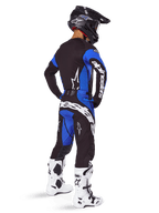 Alpinestars 2025 Techstar Dreem set och tröja, svart och blå motocrossutrustning för herr, sedd bakifrån