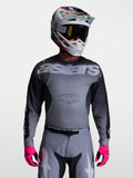 Alpinestars Racer Amber tröja, grå och kolfibergrå motocrosströja för herr i fuktavledande polytyg för terrängkörning.