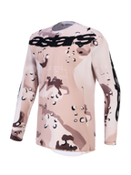 Alpinestars Racer Lone tröja, beige ökenkamouflage motocrosströja för herrar, svart logotyp, fukttransporterande tekniskt material.