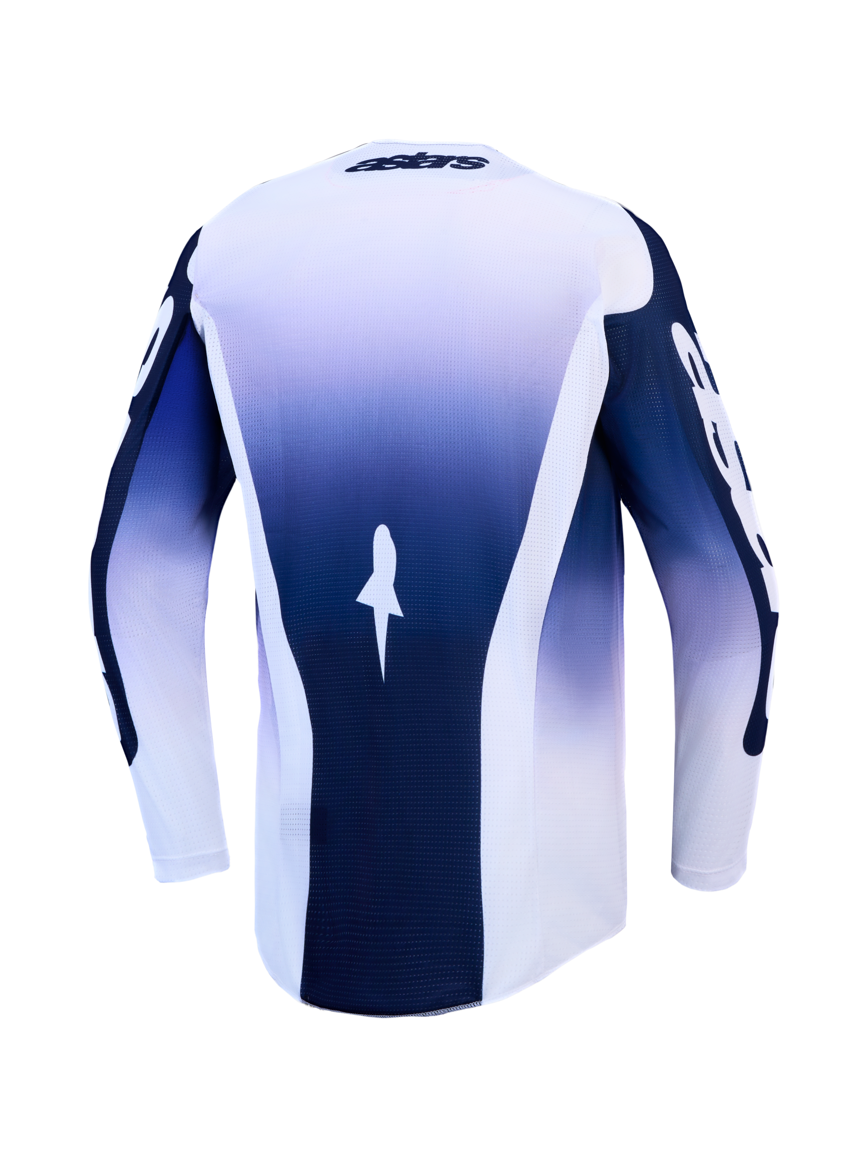Alpinestars 2027 Racer Air Amber Jersey, Blue and White gradient motocross top, lightweight ventilated mesh construction.