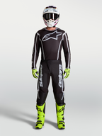 Alpinestars Fluid Apex V2 tröja och gear set, motocrossutrustning för herr, svart, silver och gul fluo, för terrängkörning