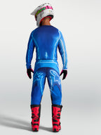 Alpinestars Fluid Kepler tröja, blå motocrosströja för herr, lätt andningsbart material med förlängd rygg för terrängkörning.