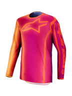 Alpinestars Fluid Kepler tröja, lila och orange motocrosströja för herrar, fuktavledande polyvävskonstruktion