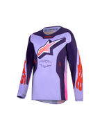 Alpinestars Youth Fluid Hunt Jersey, Youth Motocross Jersey, Light Violet and Deep Purple, moisture-wicking textile top.