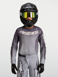 Alpinestars 2027 ungdom fluid amber tröja, grå och sandfärgad motocrosströja för terrängkörning, lätt och andningsbar