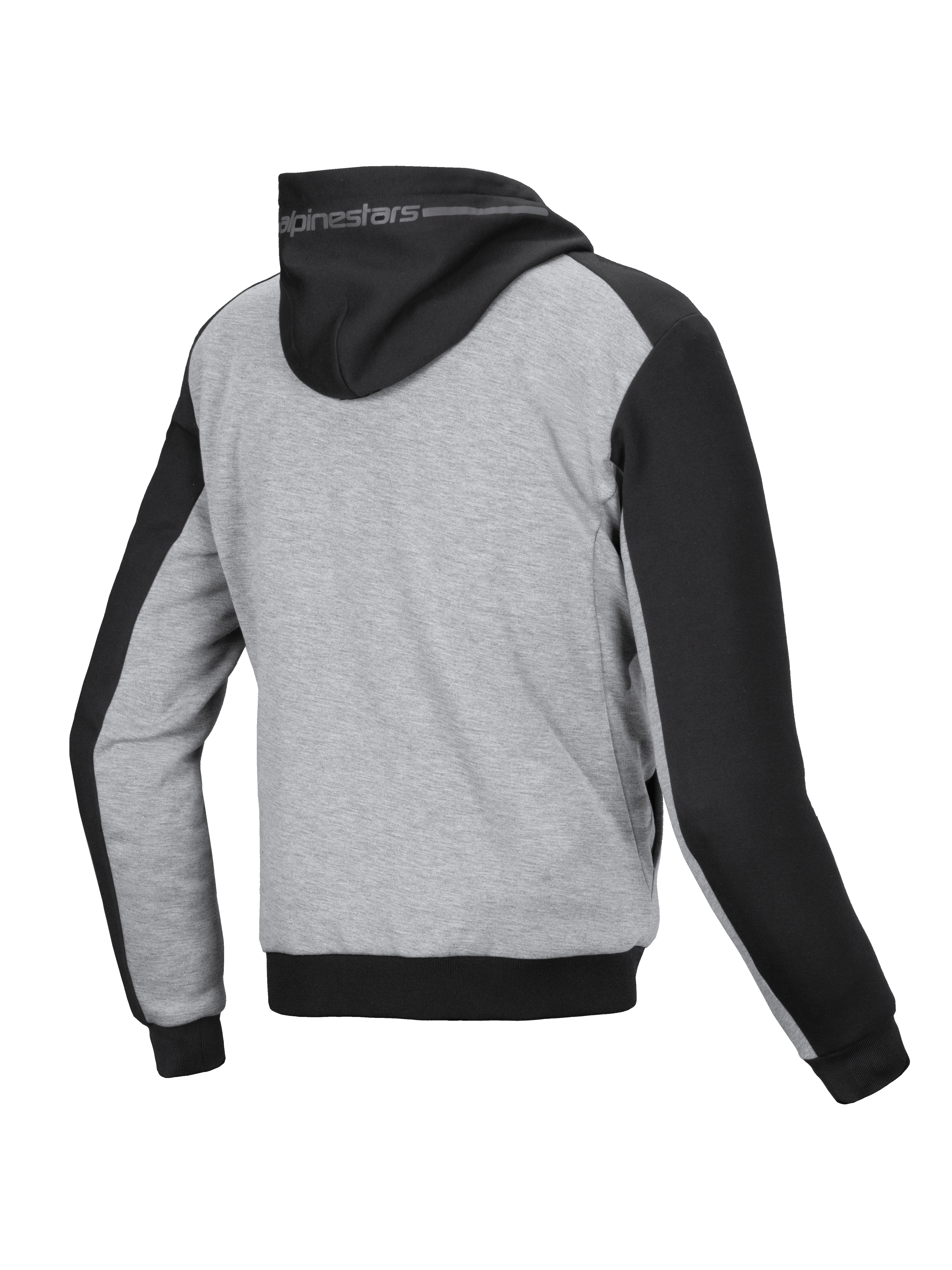 Alpinestars Chrome V2 Sport jacka med huva, svart och gråmelerad urban MC-jacka för herrar, med aramidförstärkningar.