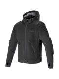 Alpinestars Moflow Air Tech jacka med huva herr, svart urban motorcykeljacka i mesh-textil, Tech-Air®-förberedd
