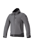 Alpinestars Neo vattentät jacka med huva, grå herr-MC-jacka i vattentät softshell för urban stadskörning.