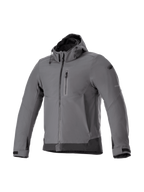 Alpinestars Neo vattentät jacka med huva, grå herr-MC-jacka i vattentät softshell för urban stadskörning.
