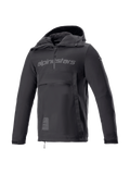 Alpinestars Sherpa jacka med huva, svart MC-jacka i softshell för herrar, vindskyddad anorak för urban körning, Tech-Air Ready med Nucleon Flex Plus-skydd