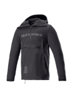 Alpinestars Sherpa jacka med huva, svart MC-jacka i softshell för herrar, vindskyddad anorak för urban körning, Tech-Air Ready med Nucleon Flex Plus-skydd