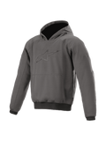 Alpinestars Ageless Hoodie, gray asphalt melange urban motorcycle riding jacket with protective armor.