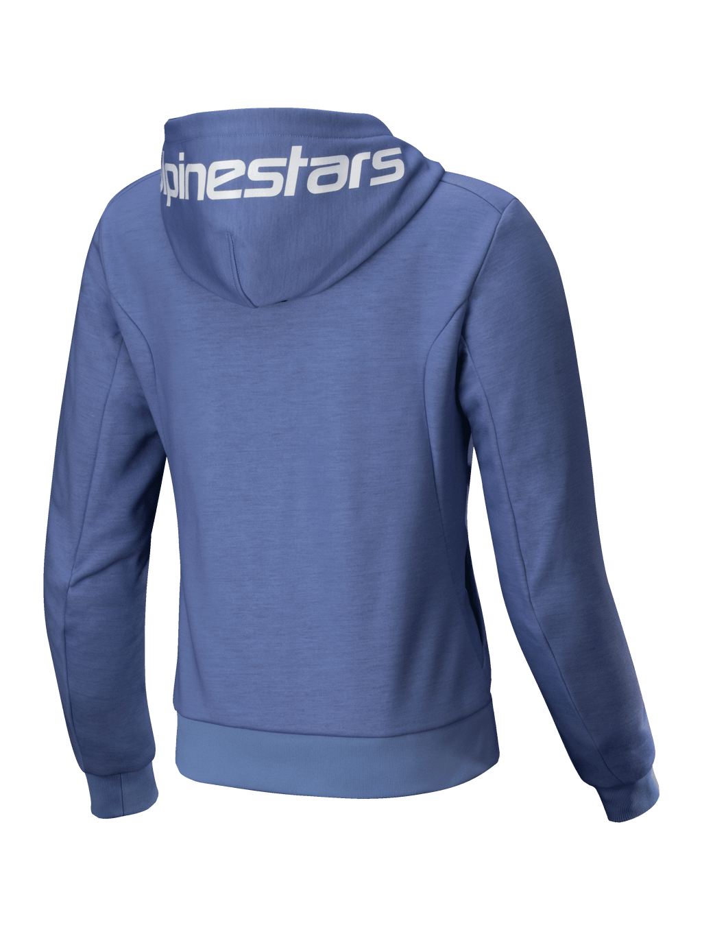Alpinestars Stella Chrome V2 Sport Jacka Med Huva, blåviolett motorcykeljacka för dam i teknisk fleece med vit logotyp på huvan