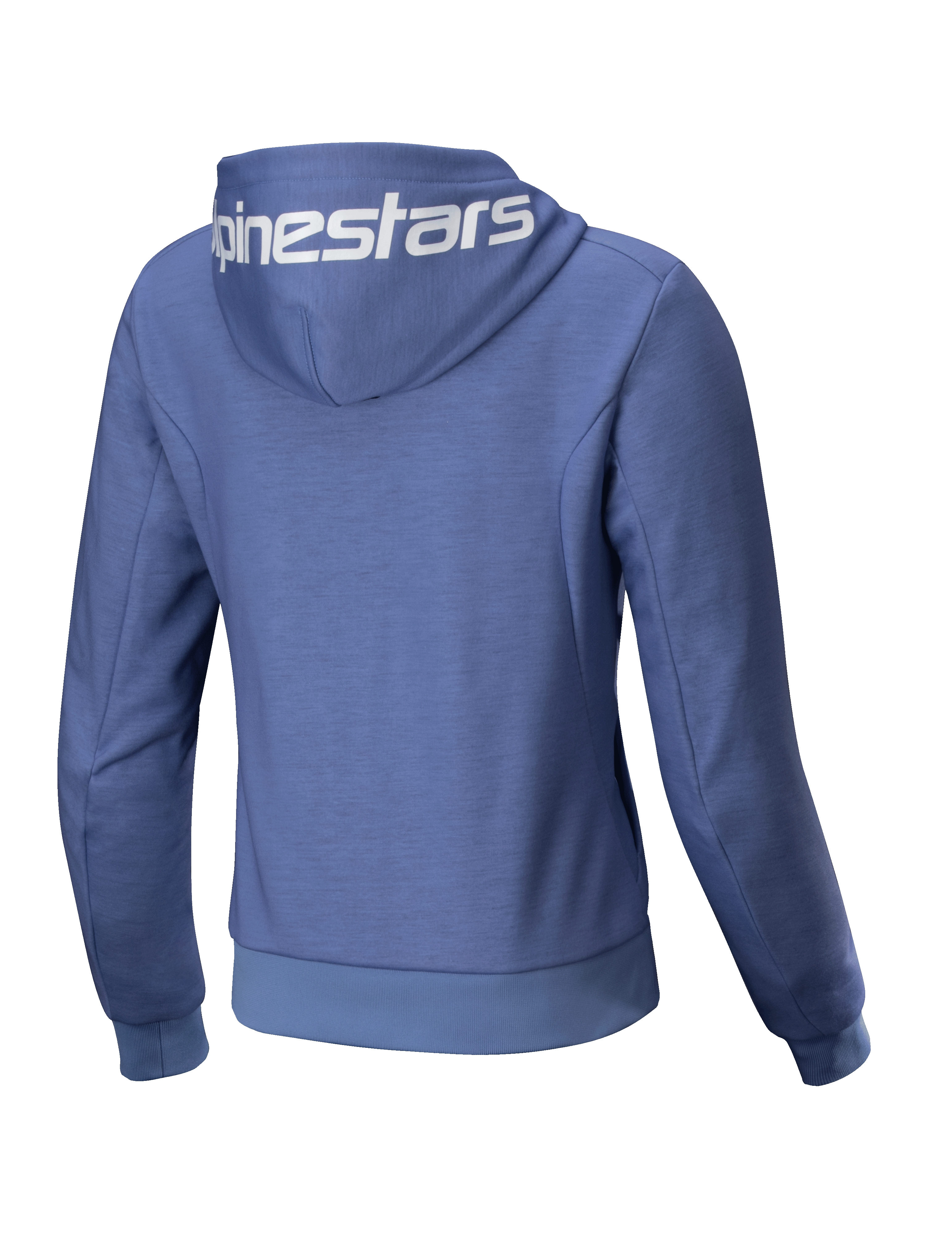 Alpinestars Stella Chrome V2 Sport Jacka Med Huva, blåviolett motorcykeljacka för dam i teknisk fleece med vit logotyp på huvan