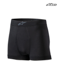 Alpinestars Tech ZX Boxershorts, flamsäkert tekniskt underställ för bilracing för herr, svarta, med lätt LENZING™ FR-konstruktion och FIA-certifiering, framifrån
