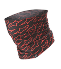 Alpinestars Neck Tube, Motorcycle Neck Gaiter, Black with Red Star Logo Pattern, Lightweight Silky Fabric, Base Layer Accessory for Riding