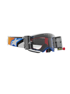 Alpinestars Supertech Corp Roll-Off-glasögon, blå och orange färgkombination, klar formsprutad lins med Wide Vision Roll-Off-system, vågformade silikonglidlinjer, justerbart elastiskt band med tydlig Alpinestars-logotyp, högpresterande motocrossglasögon