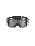 Alpinestars Vision 8 Lahnd Goggles, motocrossglasögon, Iron Camo Mirror Silver, ljusgrå ram med silverspeglad lins, svart rem med vågigt mönster, professionella glasögon för terrängkörning och motocross