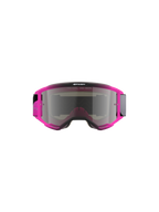 Alpinestars Vision 5 Lahnd Goggles, motocrossglasögon, Iron Pink Fluo med Mirror Silver-lins, klarrosa båge med silvertonad spegellins, har texten 'ONE GOAL. ONE VISION.', strömlinjeformad aerodynamisk design för terrängkörning