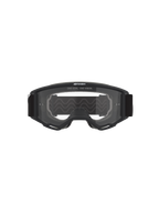 Alpinestars Vision Goggles OTG, motocrossglasögon, svart ram med klar lins, frontvy med texten 'ONE GOAL. ONE VISION.' och varumärkeslogotyp, struktur med djup volym för kompatibilitet med receptbelagda glasögon