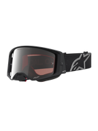 Alpinestars Supertech Vesta goggles, motocrossglasögon för terrängkörning, matt svarta med silver spegelglas.