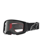 Alpinestars Supertech Vesta goggles, mattsvarta och silver med klar lins för motocross och terrängkörning