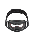 Alpinestars Supertech Vesta goggles, svarta och röda motocrossgoggles med klar polykarbonatlins för terrängkörning.