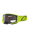 Alpinestars Supertech Vesta goggles i gul fluo och svart med klar lins för racingprestanda.
