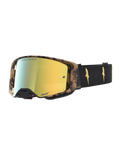 Alpinestars Supertech LE Zona goggles, motocross goggles, svarta och bruna med guldfärgad spegellins, högklassig optik