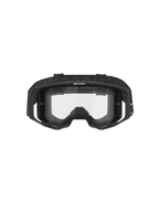 Alpinestars Vision 8 Corp Goggles - dubbellins, motocrossglasögon, svart ram med klar dubbellins, frontvy som visar utliggare och "ONE GOAL. ONE VISION."-branding, tekniskt ögonskydd för terrängkörning