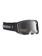 Alpinestars Vision 8 Amber Mirror goggles, motocrossglasögon i svart och silver med A-FLEX-ram och spegellins