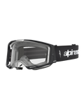 Alpinestars Vision 8 Amber goggles, motocrossglasögon i svart och silver med klar lins, RAM-AIR-ventilation och A-FLEX-ram för terrängkörning