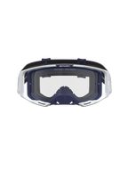Alpinestars Vision 8 Amber goggles, unisex motocrossglasögon i vitt och marinblått med klar lins och A-FLEX-ram.