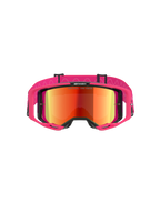 Alpinestars Vision 8 Corp Goggles, motocrossglasögon, rosa ram med röd spegellins, bred rosa rem med vågigt silikonmönster, A-FLEX-ram med utliggare, högpresterande glasögon för terrängkörning