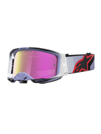 Alpinestars Vision 8 Maven goggles, motocrossglasögon i lavendel och svart, rosa spegellins med imskydd för terrängkörning