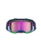 Alpinestars Vision 8 Maven goggles, motocrossgoggles i blått och rosa med spegellins, A-FLEX-ram och RAM-AIR-ventilation för terrängkörning.