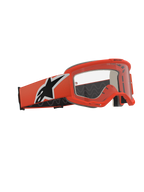 Alpinestars Vision 5 Corp Goggles, motocrossglasögon, orange och klar, orange ram och rem med en framträdande svartvit stjärnlogotyp, klar imskyddad lins, professionell utrustning för terrängkörning