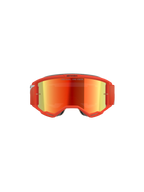 Alpinestars Vision 5 Corp Goggles, motocrossglasögon, orange ram med Orange Mirror Red reflekterande lins, röd justerbar rem, smidig design för terrängkörning