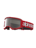 Alpinestars Vision 5 Hone Goggles, goggles för motocross, röda och vita med spegellins i silver, A-FLEX-ram och RAM-AIR-ventilation, professionell skyddsutrustning för terrängkörning