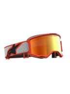Alpinestars Vision 5 Rora goggles, motocrossgoggles i orange och silver med röd spegellins, flexibel A-FLEX-ram och RAM-AIR-ventilation för terrängkörning.
